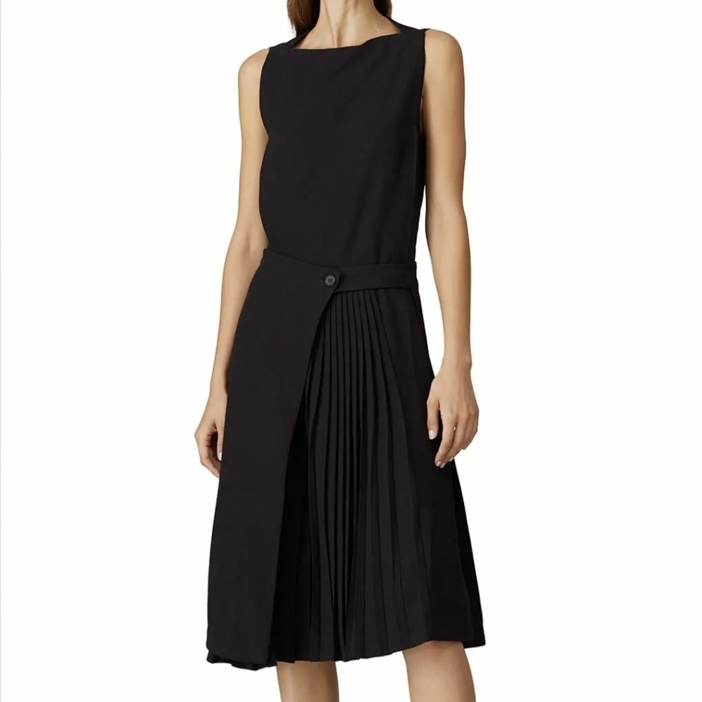 Paco Rabanne Pleated Black Dress - Picture 1 of 5